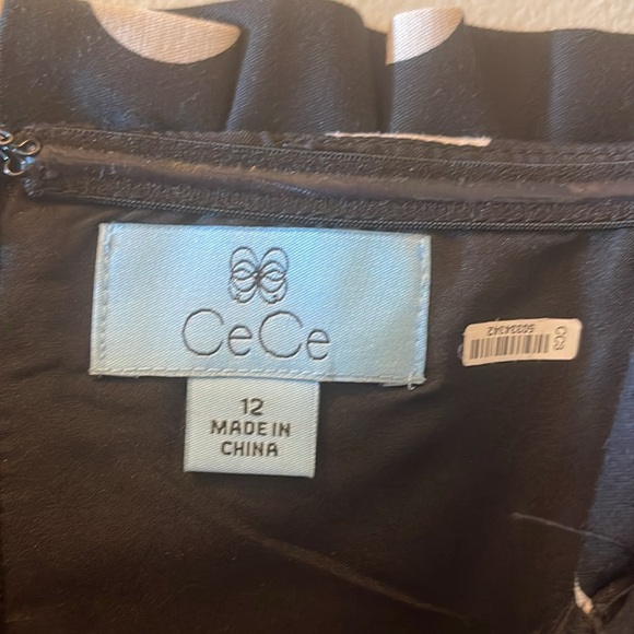 CeCe Black and White Polka Dot Jumpsuit SZ 12 - Picture 3 of 6